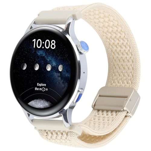 22mm Magnetic Buckle Breathable Knitted Nylon Watch Band(Starlight)