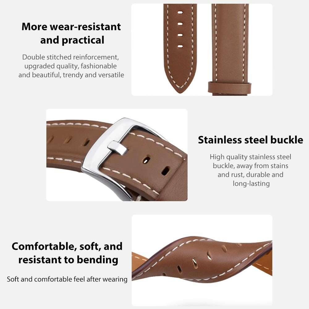 For Xiaomi Band 9 Pro / Redmi Watch 6 / 5 xDfind Flat Head Black Shark Fine Grain Leath ... (Grey)