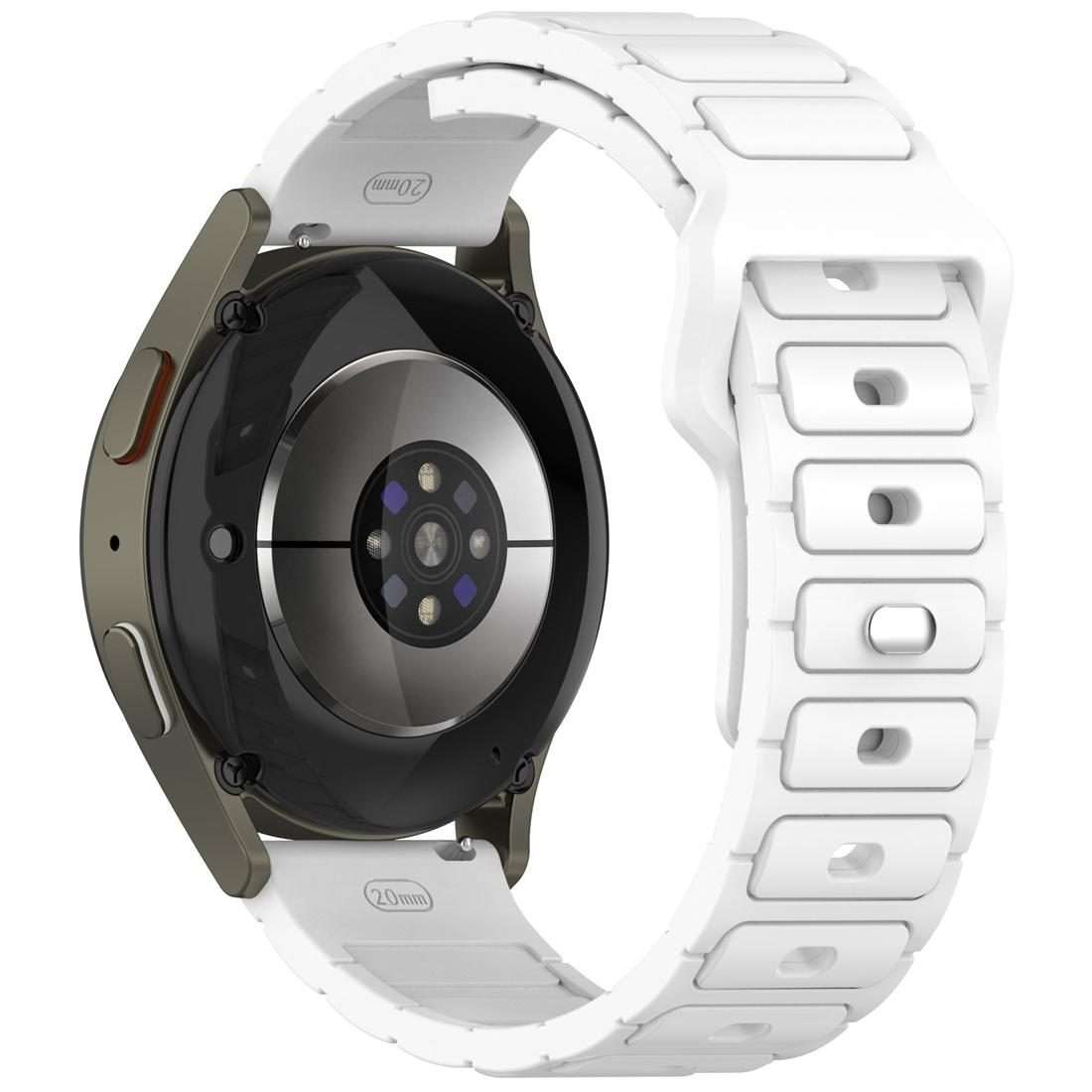 18mm I-Shaped Solid Color Silicone Watch Band(White)
