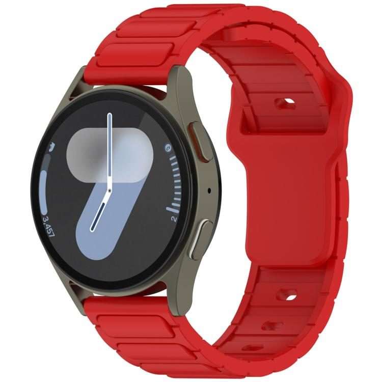 18mm I-Shaped Solid Color Silicone Watch Band(Red)