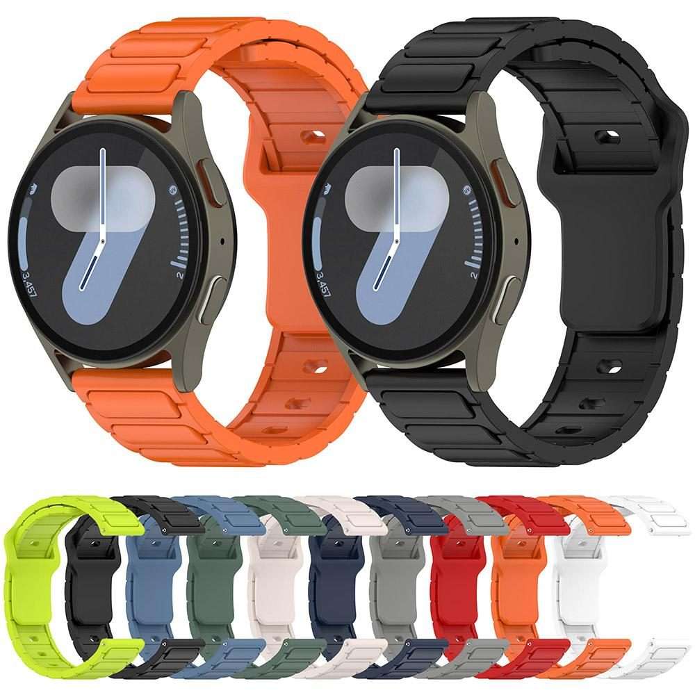 18mm I-Shaped Solid Color Silicone Watch Band(Red)