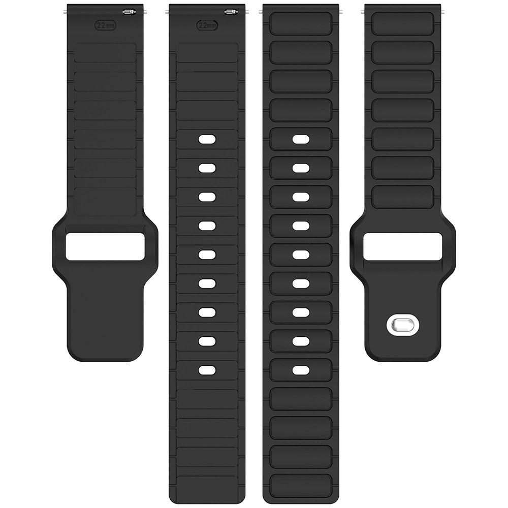 18mm I-Shaped Solid Color Silicone Watch Band(Red)