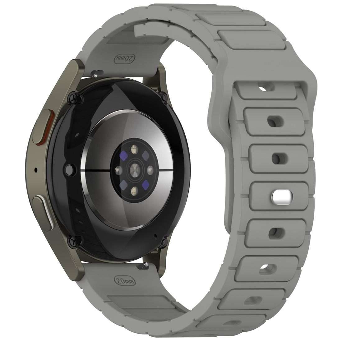 18mm I-Shaped Solid Color Silicone Watch Band(Grey)