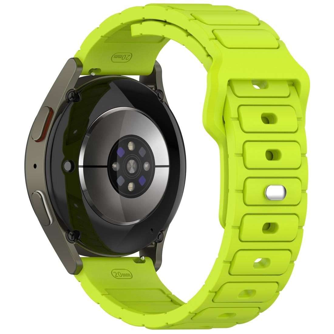 18mm I-Shaped Solid Color Silicone Watch Band(Lime)