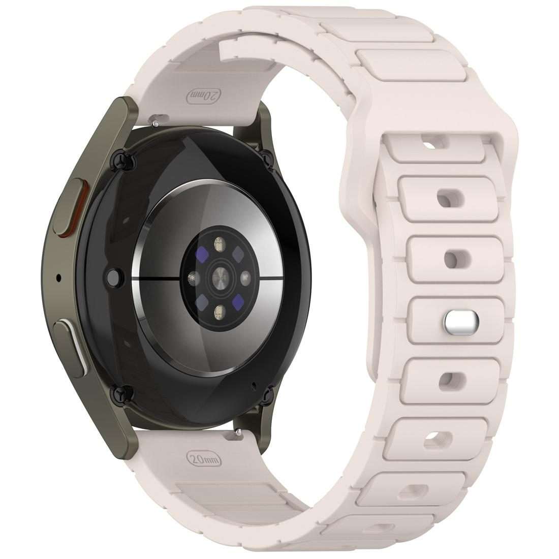 18mm I-Shaped Solid Color Silicone Watch Band(Starlight)