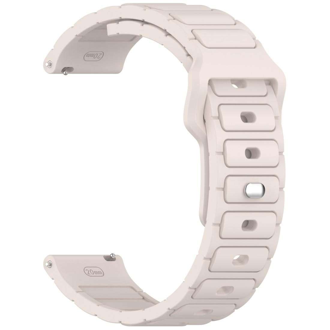 18mm I-Shaped Solid Color Silicone Watch Band(Starlight)