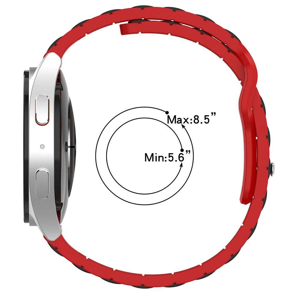 18mm I-Shaped Dual Color Silicone Watch Band(White Grey)