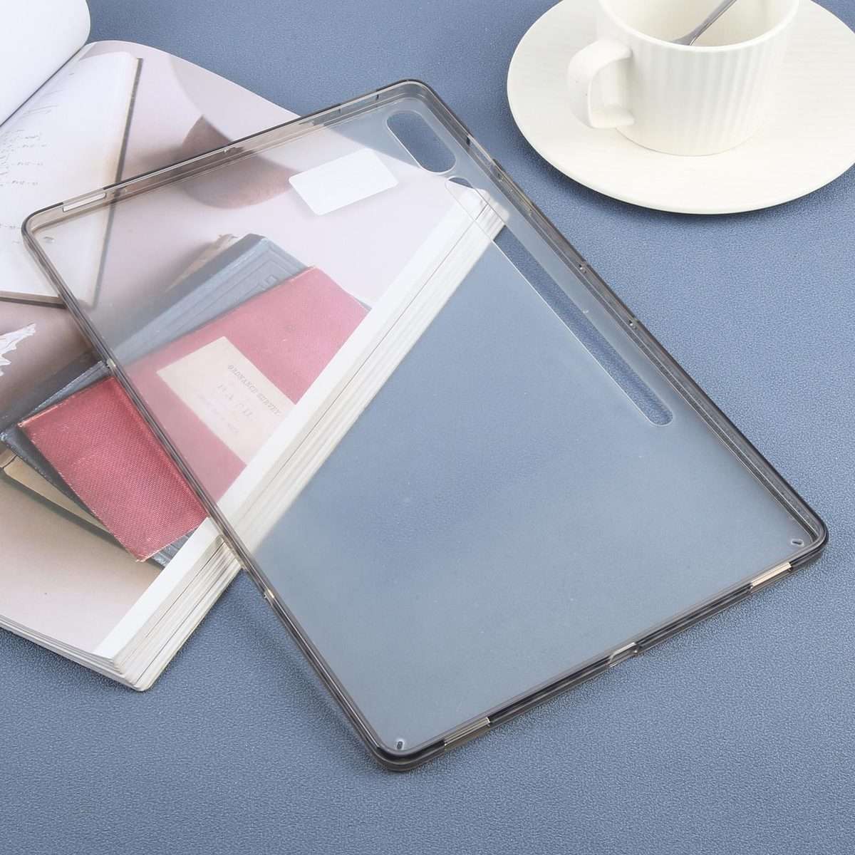 For Samsung Galaxy Tab S9+ / S10+ Color TPU Hybrid Clear Acrylic Tablet Case(Black)