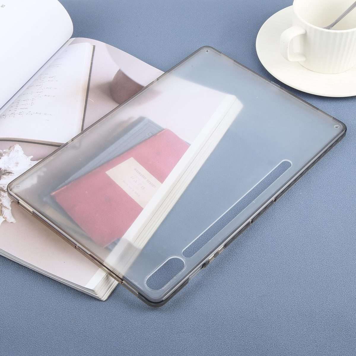 For Samsung Galaxy Tab S9+ / S10+ Color TPU Hybrid Clear Acrylic Tablet Case(Black)