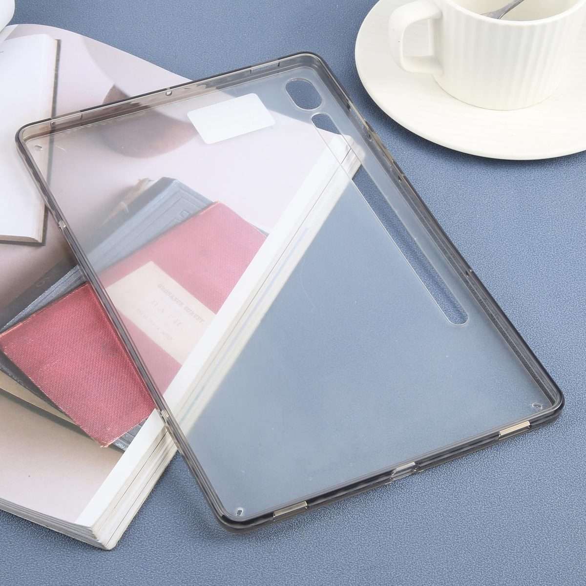 For Samsung Galaxy Tab S9 / S10 FE Color TPU Hybrid Clear Acrylic Tablet Case(Black)