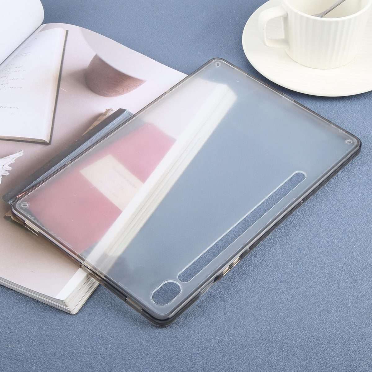 For Samsung Galaxy Tab S9 / S10 FE Color TPU Hybrid Clear Acrylic Tablet Case(Black)