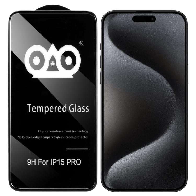 For iPhone 15 Pro Shockproof Anti-breaking Edge Airbag Tempered Glass Film