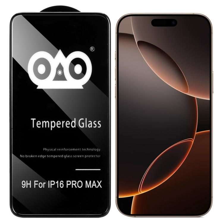 For iPhone 16 Pro Max Shockproof Anti-breaking Edge Airbag Tempered Glass Film