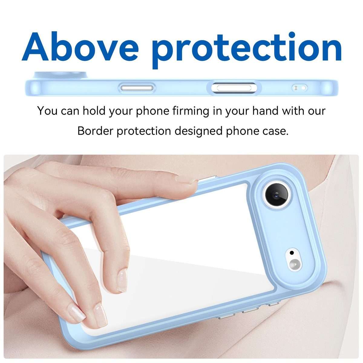 For iPhone Air Colorful Series Acrylic + TPU Phone Case(Blue)