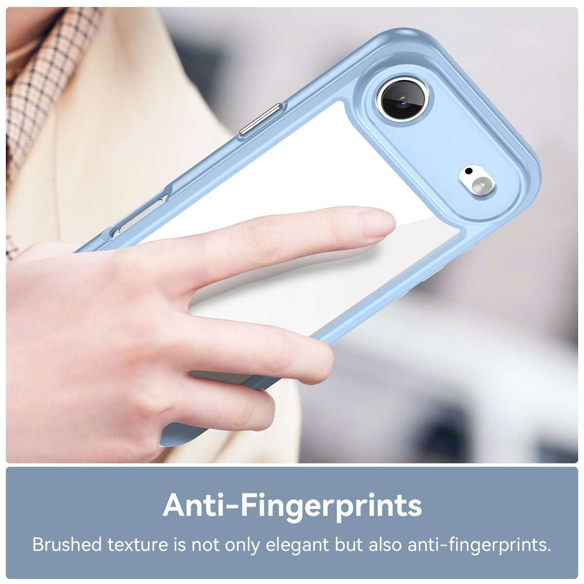 For iPhone Air Colorful Series Acrylic + TPU Phone Case(Blue)