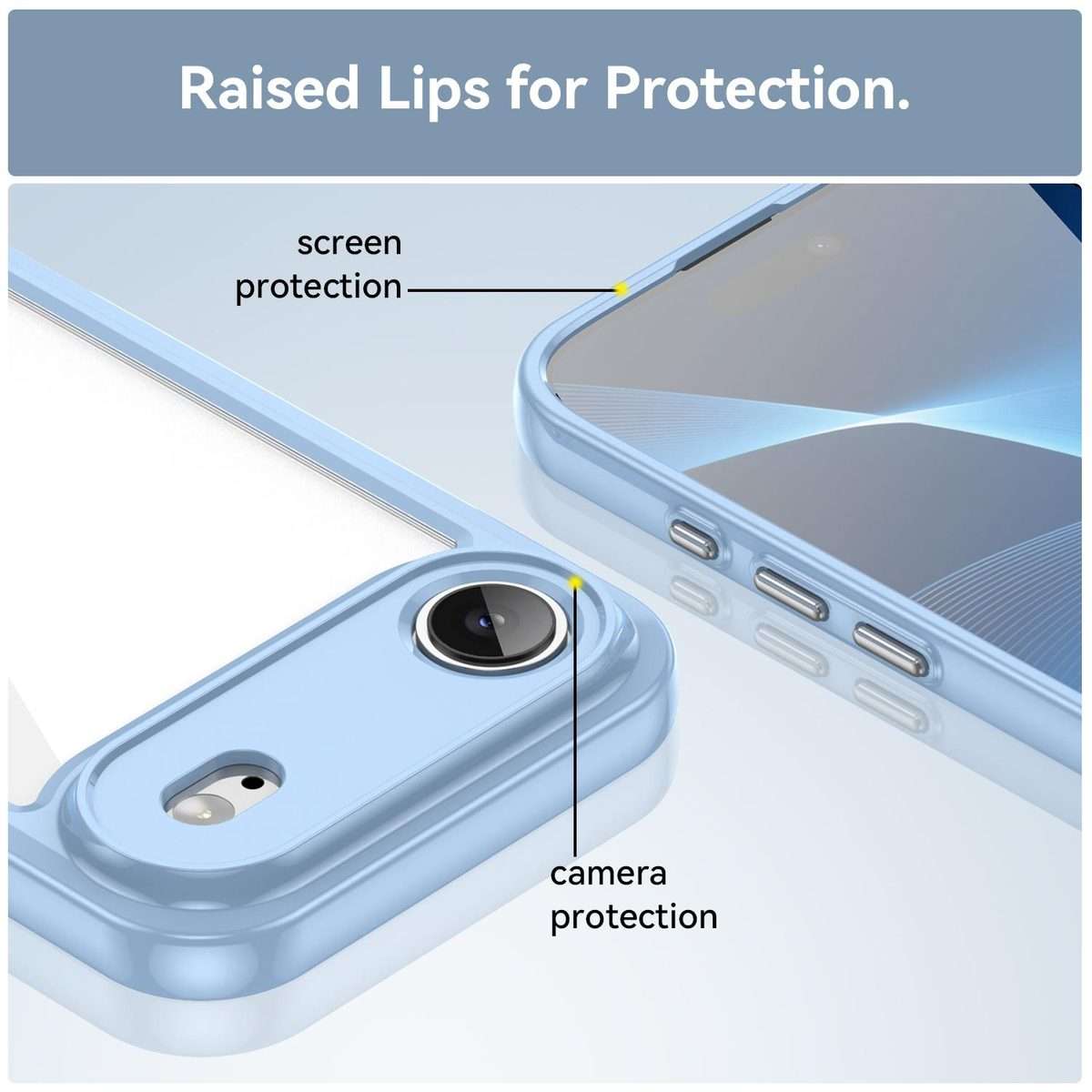 For iPhone Air Colorful Series Acrylic + TPU Phone Case(Blue)