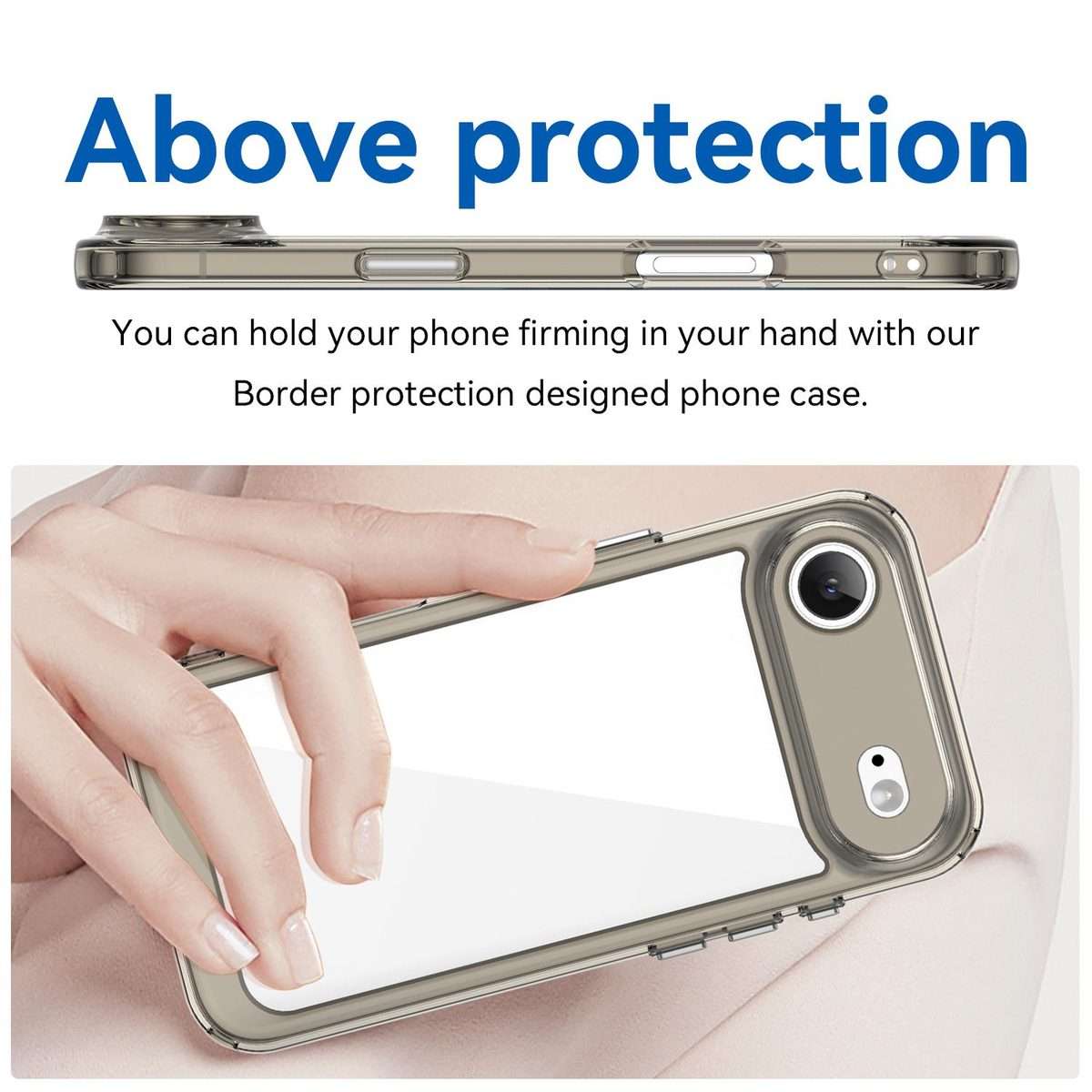 For iPhone Air Colorful Series Acrylic + TPU Phone Case(Transparent Grey)