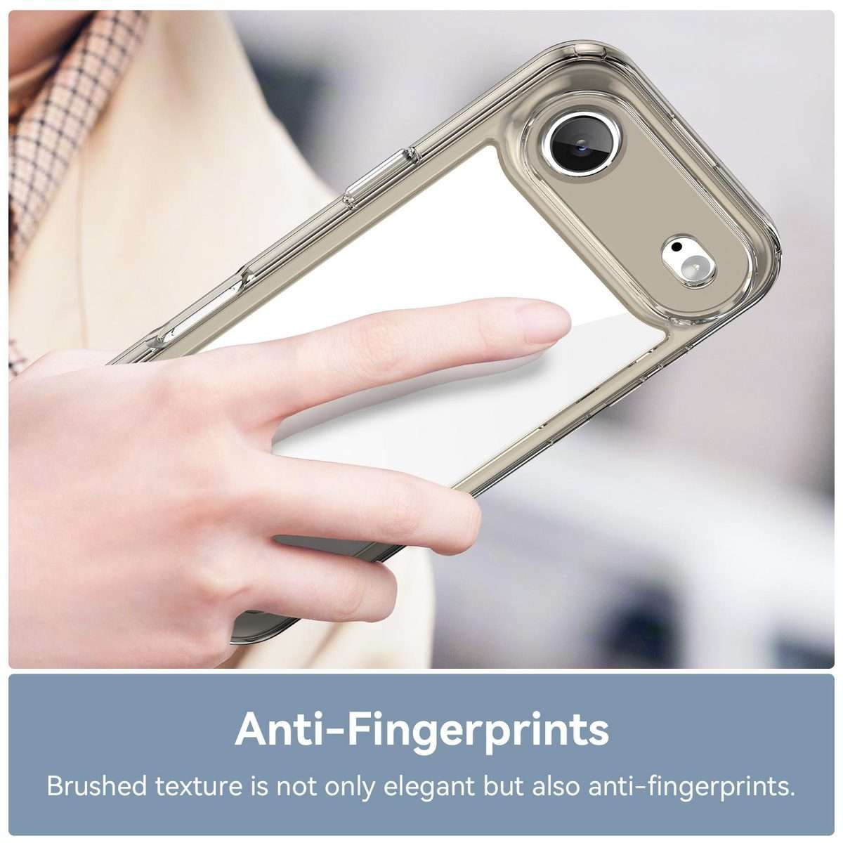 For iPhone Air Colorful Series Acrylic + TPU Phone Case(Transparent Grey)