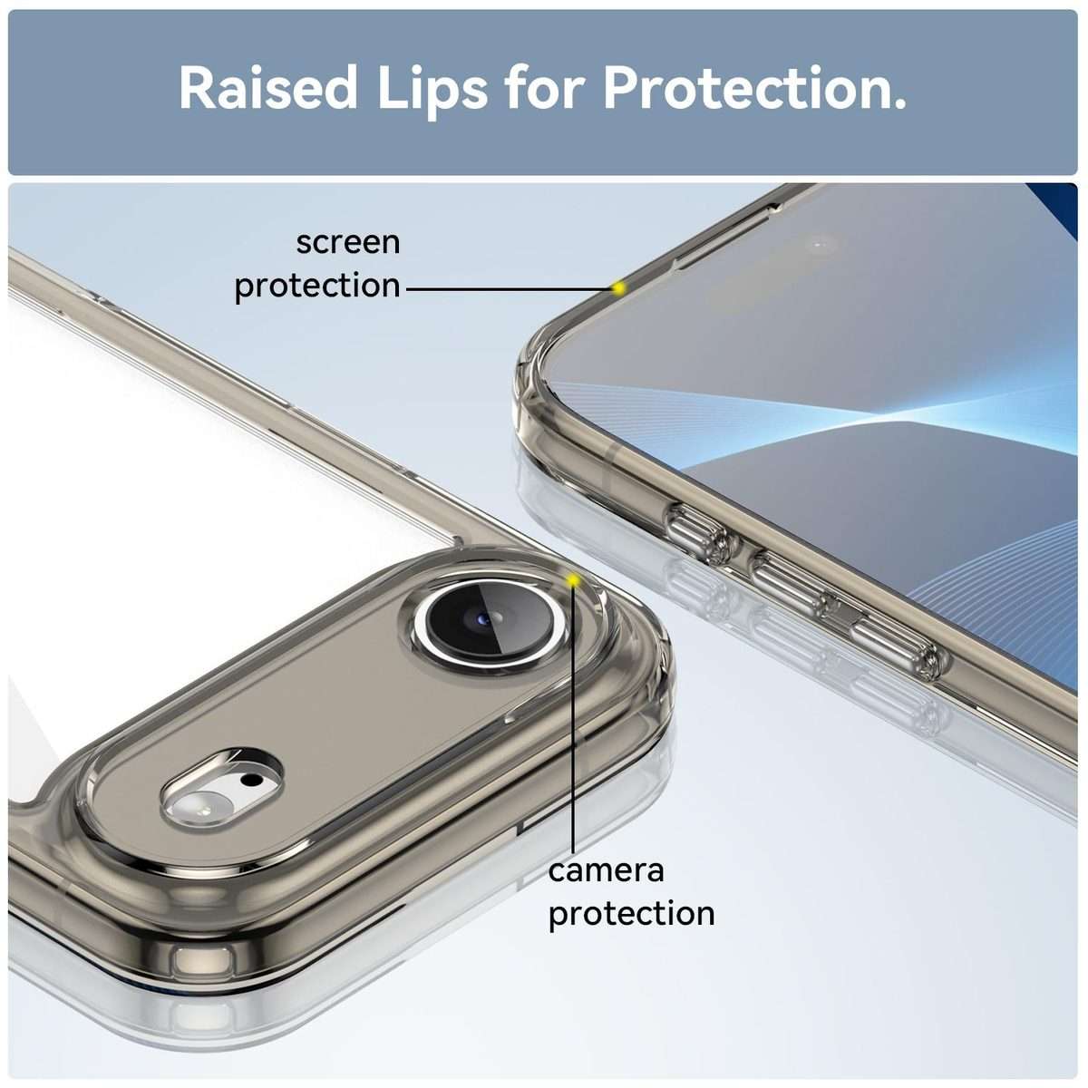 For iPhone Air Colorful Series Acrylic + TPU Phone Case(Transparent Grey)