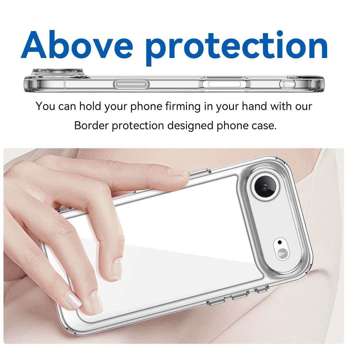 For iPhone Air Colorful Series Acrylic + TPU Phone Case(Transparent)
