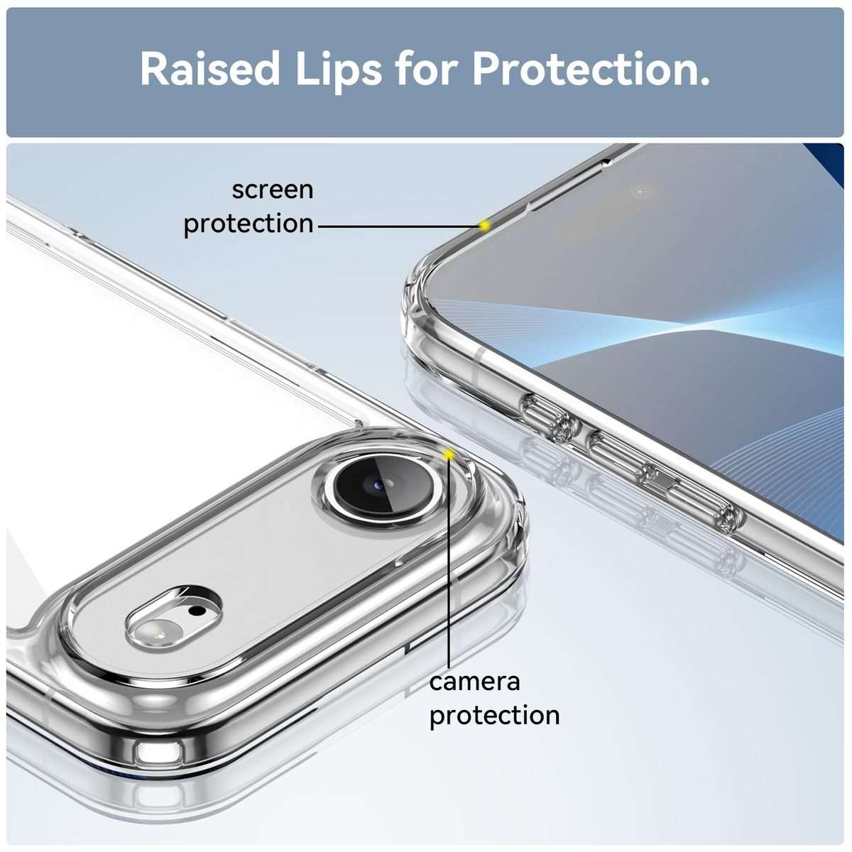 For iPhone Air Colorful Series Acrylic + TPU Phone Case(Transparent)