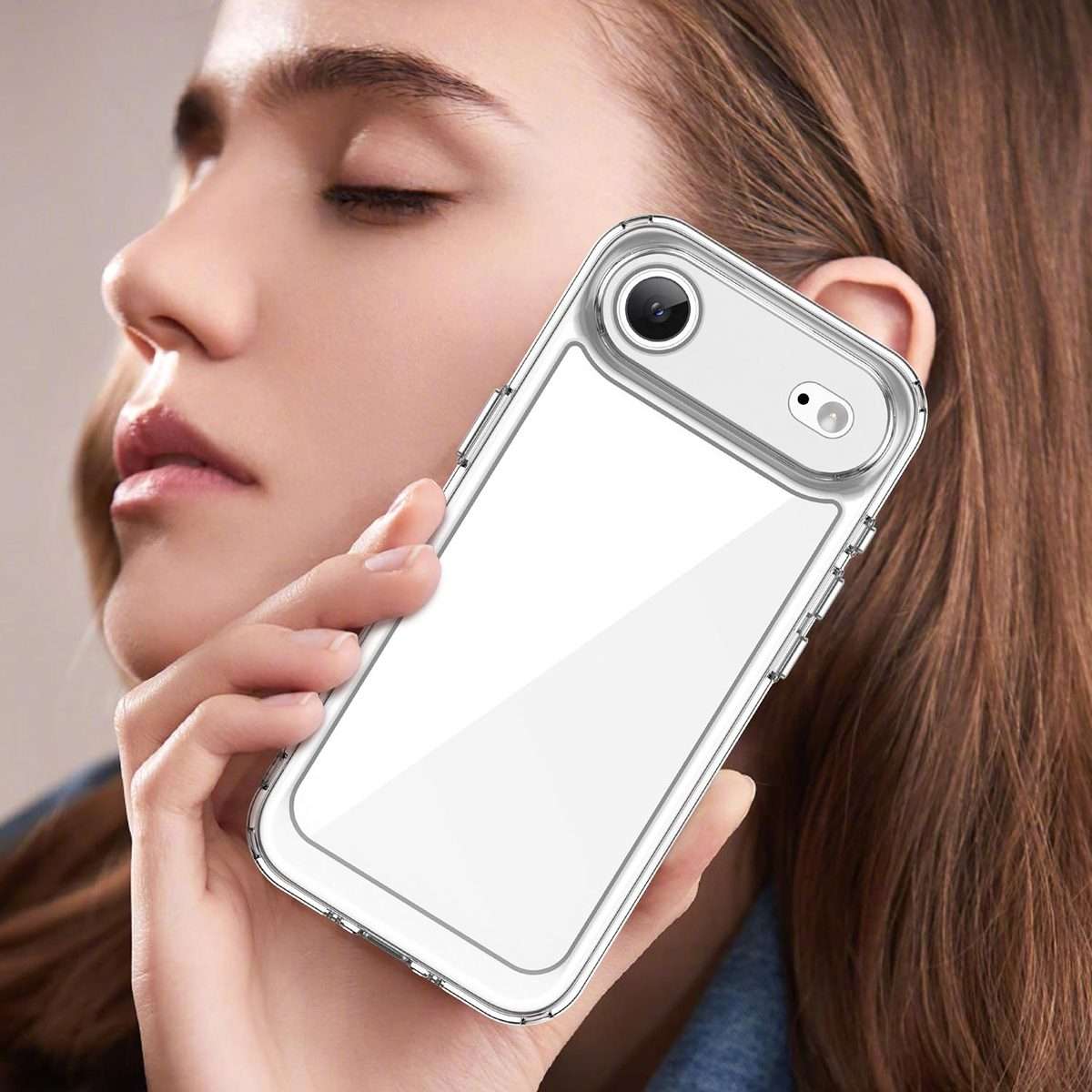 For iPhone Air Colorful Series Acrylic + TPU Phone Case(Transparent)