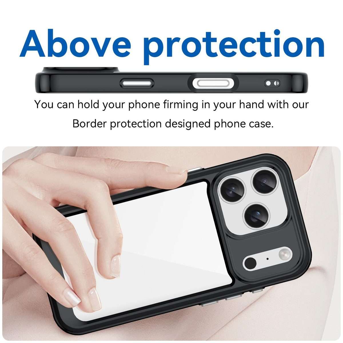 For iPhone 17 Pro Colorful Series Acrylic + TPU Phone Case(Black)