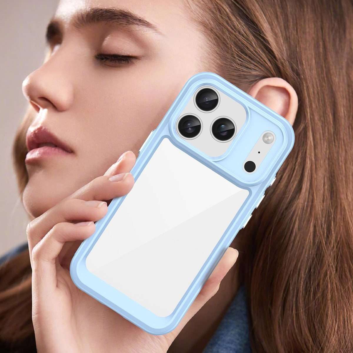 For iPhone 17 Pro Colorful Series Acrylic + TPU Phone Case(Blue)