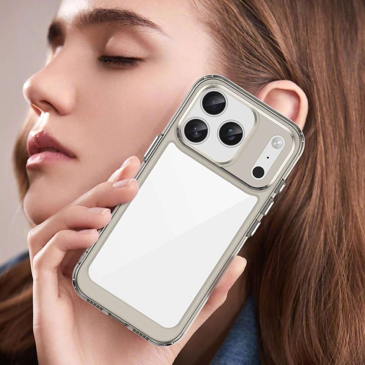 For iPhone 17 Pro Colorful Series Acrylic + TPU Phone Case(Transparent Grey)