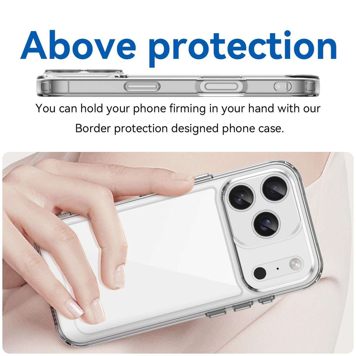 For iPhone 17 Pro Colorful Series Acrylic + TPU Phone Case(Transparent)