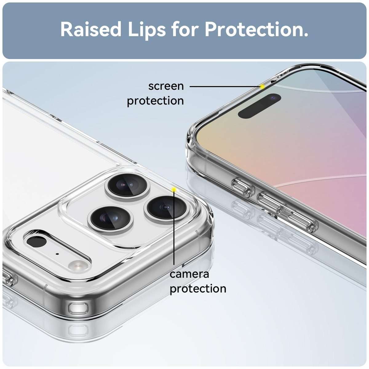 For iPhone 17 Pro Colorful Series Acrylic + TPU Phone Case(Transparent)