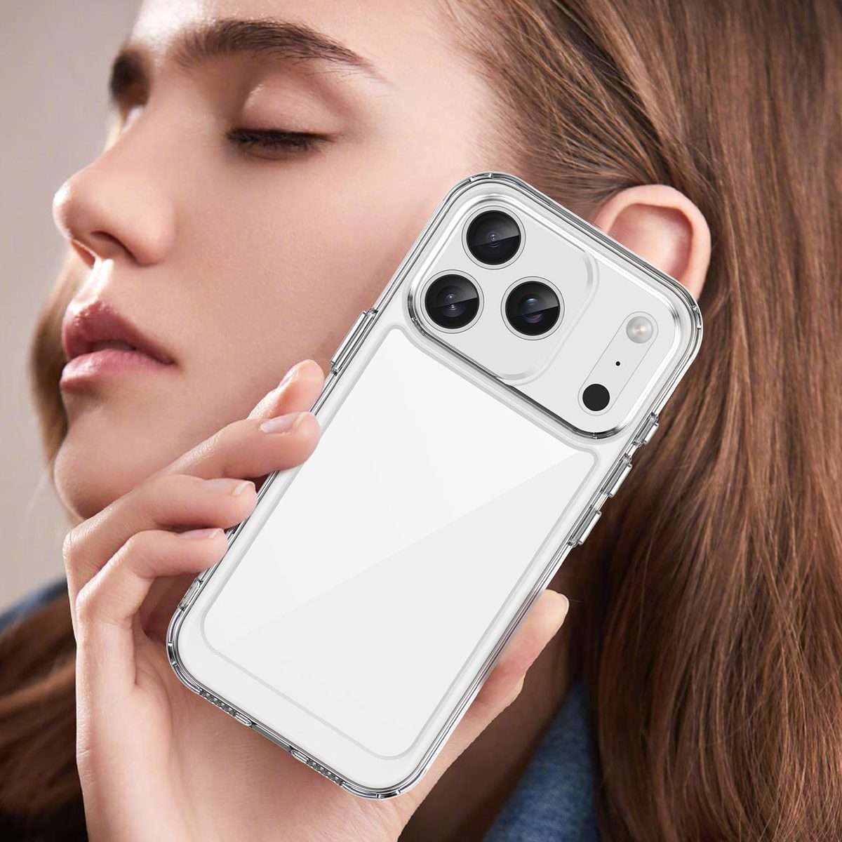 For iPhone 17 Pro Colorful Series Acrylic + TPU Phone Case(Transparent)