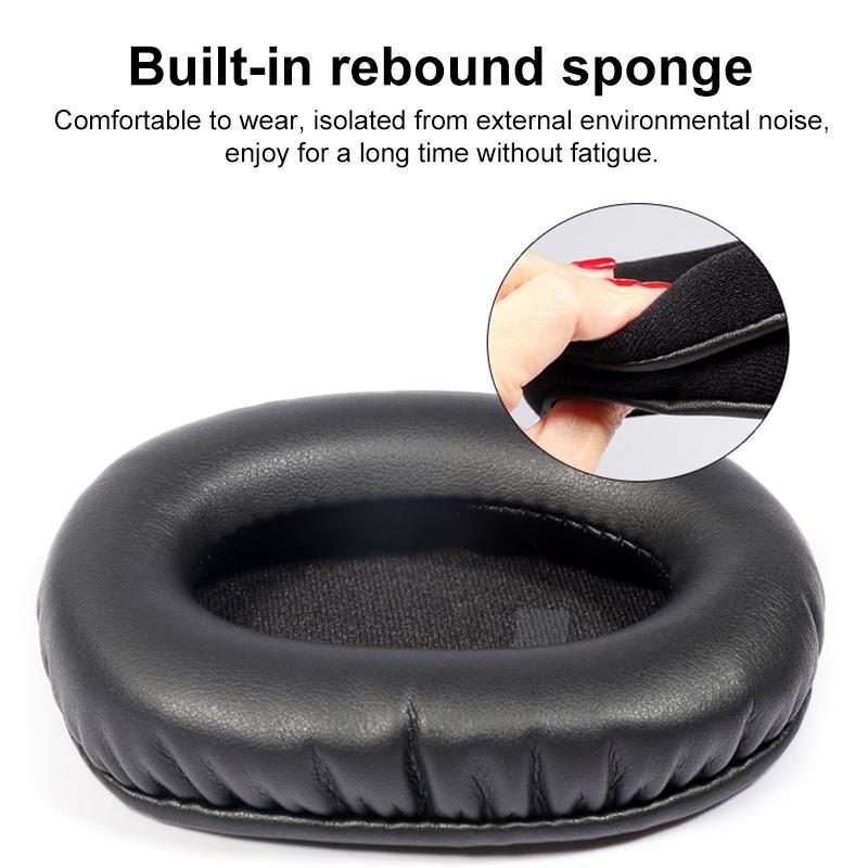 1 Pair Insert Replacement Earpads For Logitech G Pro X, Material:Ice Silk Fabric(Black)