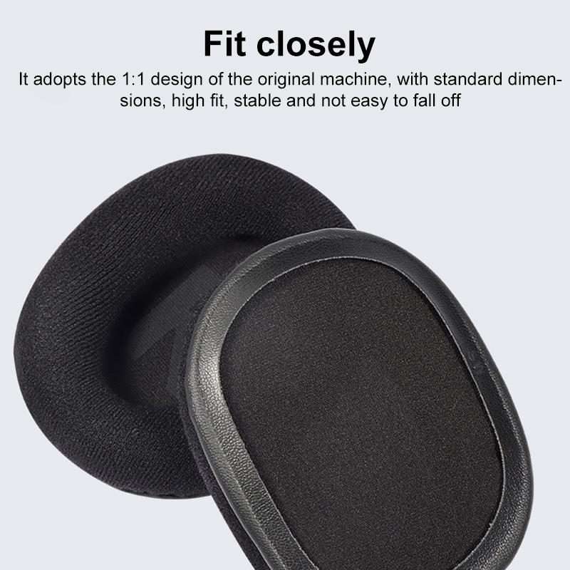 1 Pair Insert Replacement Earpads For Logitech G Pro X, Material:Ice Silk Fabric(Black)