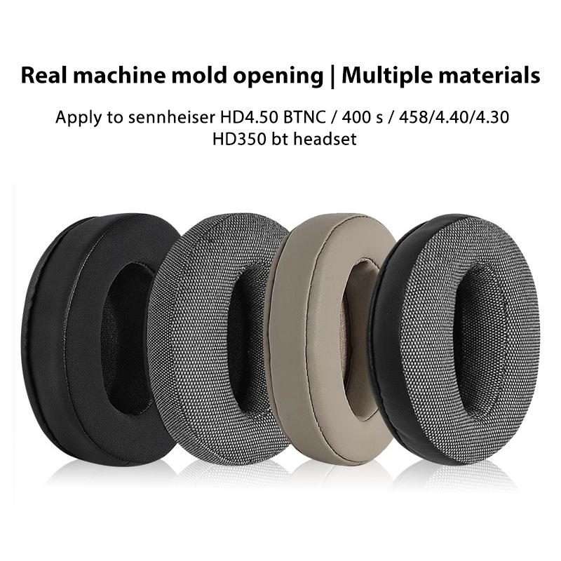 2pcs Insert Replacement Earpads For Sennheiser HD4.30 / HD350BT ... Protein Leather Ice Silk Cloth