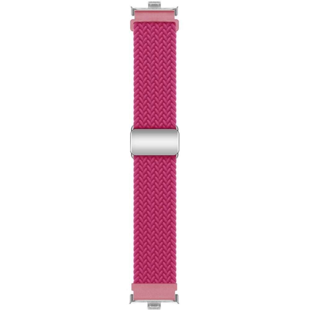 For Redmi Watch 6 / 5 / Xiaomi Band 9 Pro Braided Loop Magnetic Buckle Watch Band(Raspberry)