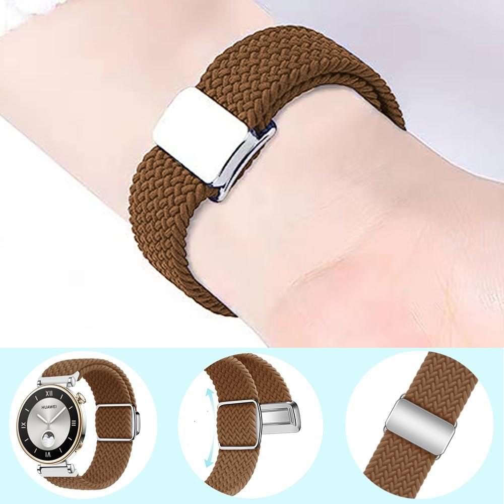 For Redmi Watch 6 / 5 / Xiaomi Band 9 Pro Braided Loop Magnetic Buckle Watch Band(Raspberry)