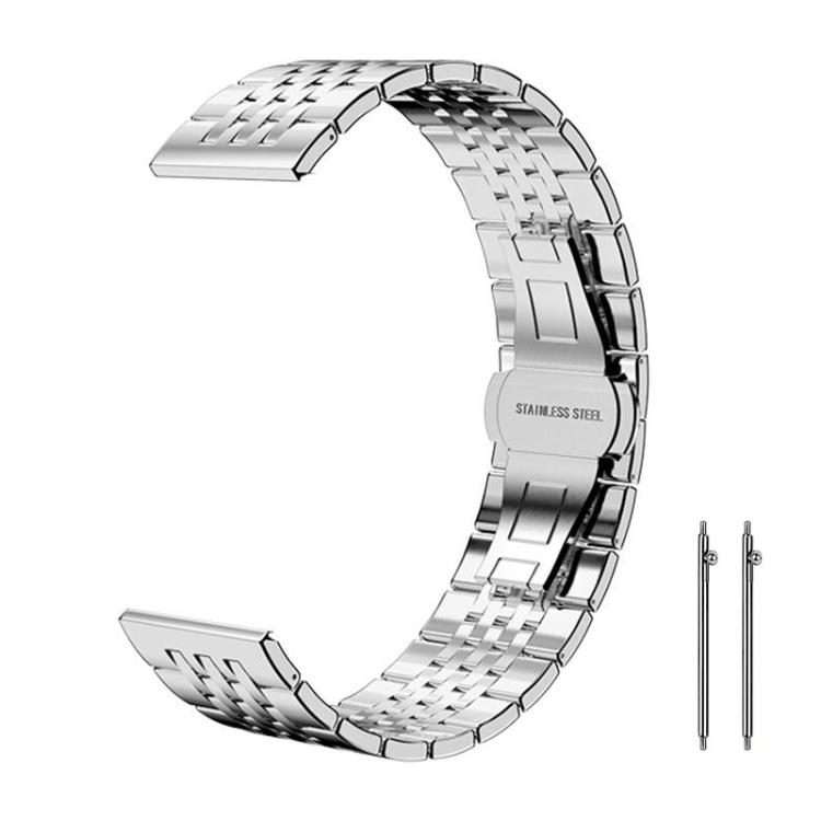 20mm xDfind Seven-bead Solid Stainless Steel Watch Band(Silver)
