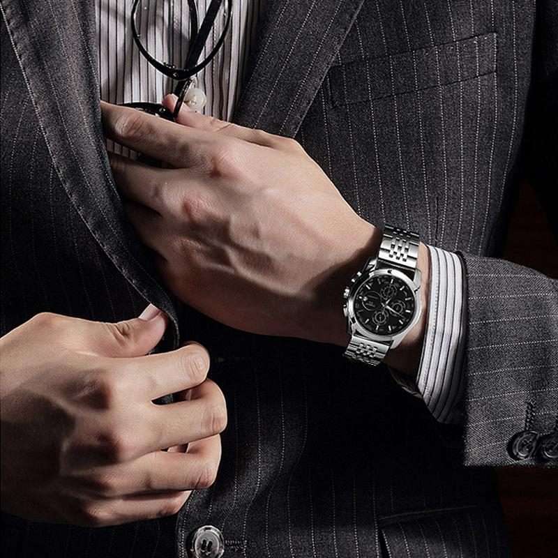 22mm xDfind Seven-bead Solid Stainless Steel Watch Band(Black)