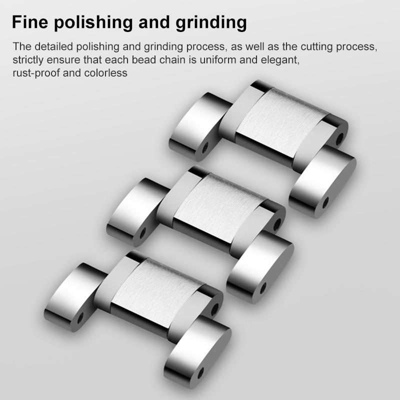22mm xDfind Five-bead Solid Stainless Steel Butterfly Buckle Watch Band(Silver)