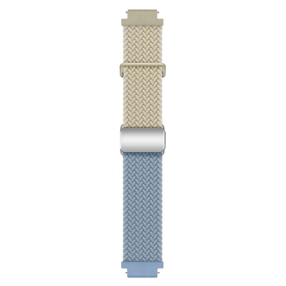 18mm Woven Splicing Color Magnetic Silver Buckle Watch Band(Starlight Rock Blue)