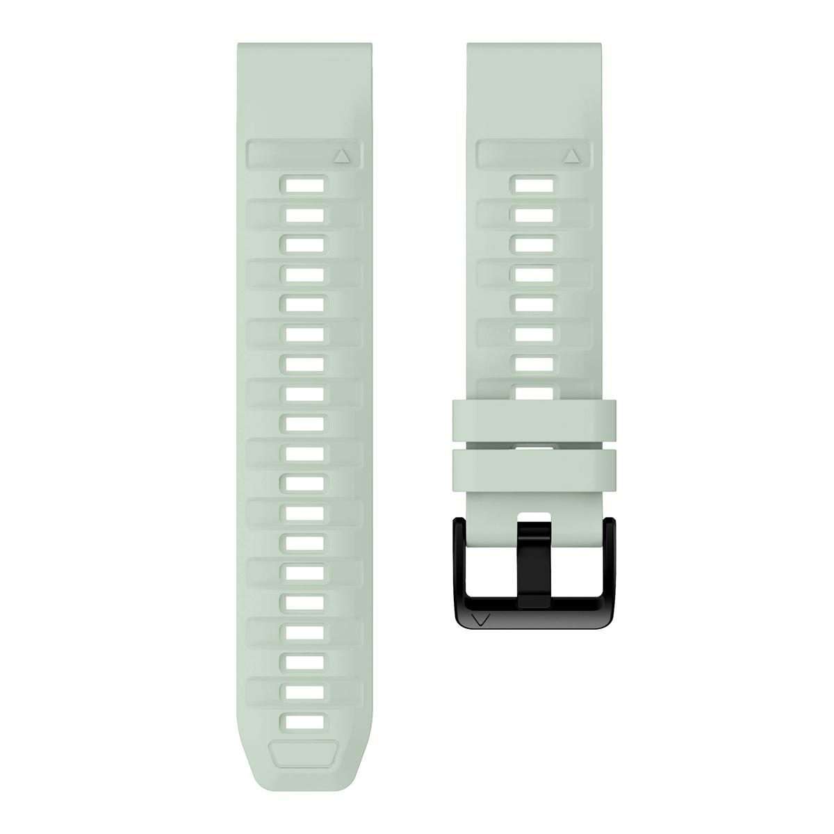 For Garmin 26mm Quick Release Solid Color Silicone Watch Band(Mint Green)