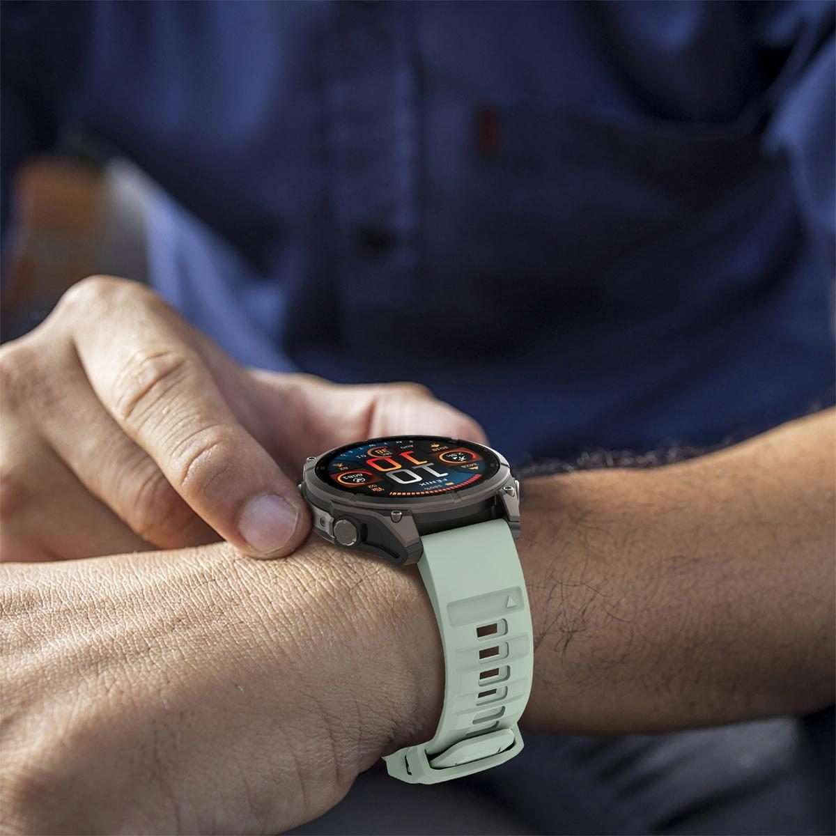 For Garmin 26mm Quick Release Solid Color Silicone Watch Band(Mint Green)