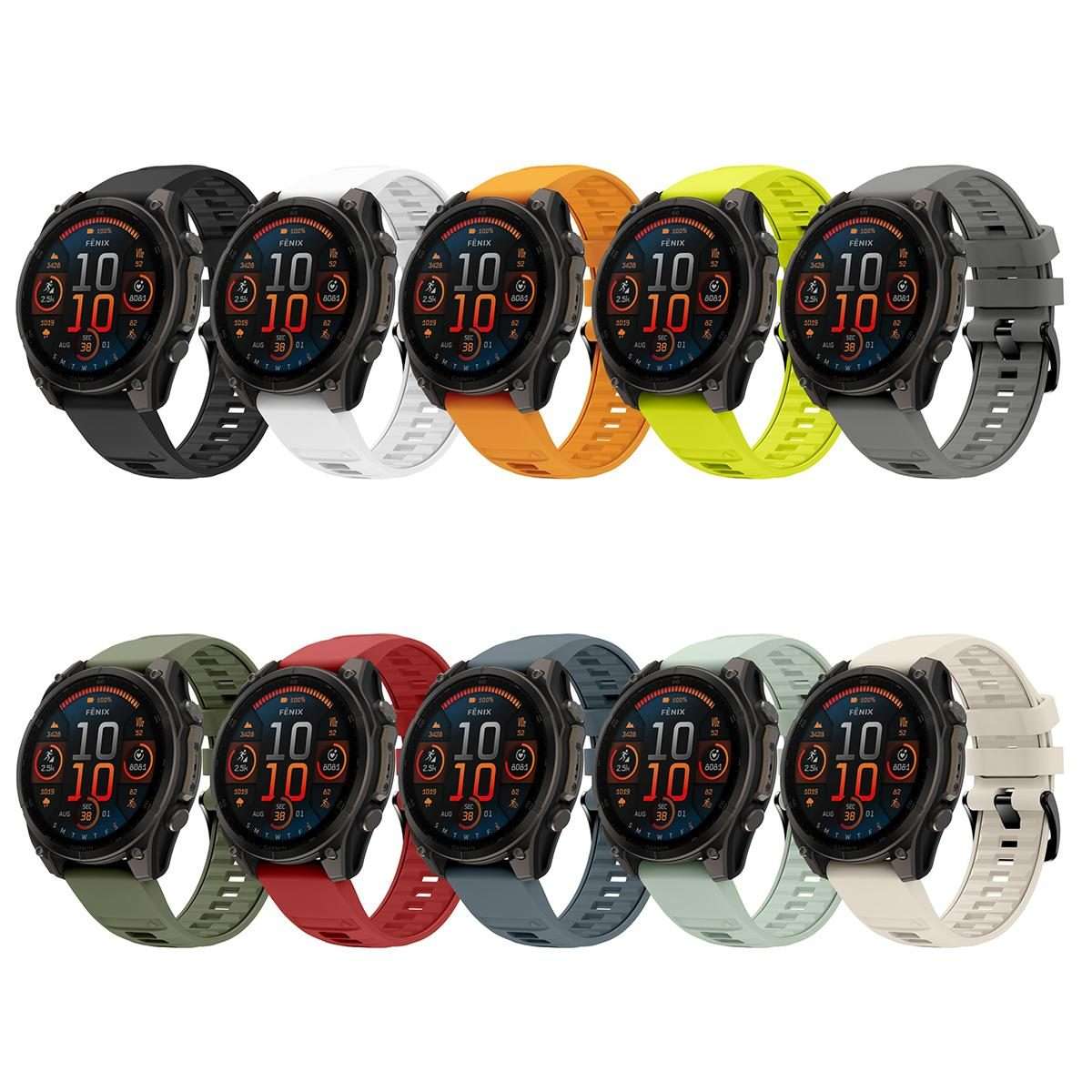 For Garmin 26mm Quick Release Solid Color Silicone Watch Band(Red)