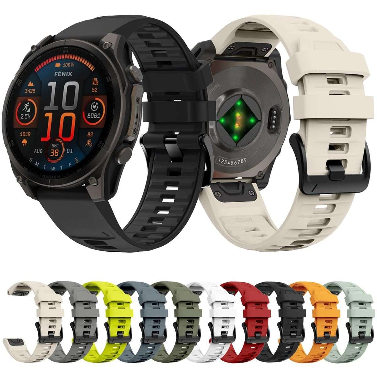 For Garmin 26mm Quick Release Solid Color Silicone Watch Band(Red)