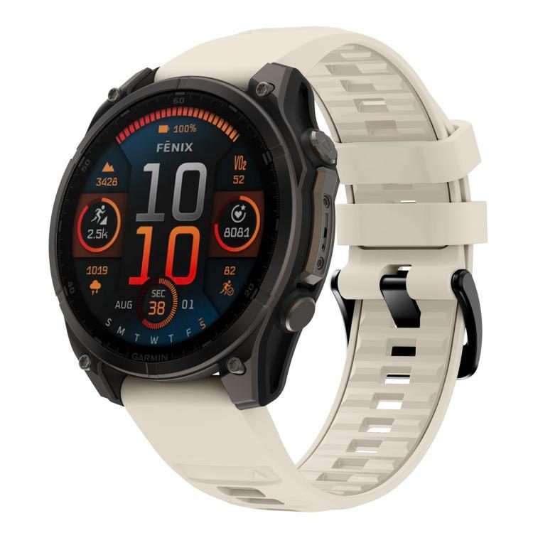 For Garmin 26mm Quick Release Solid Color Silicone Watch Band(Starlight Color)