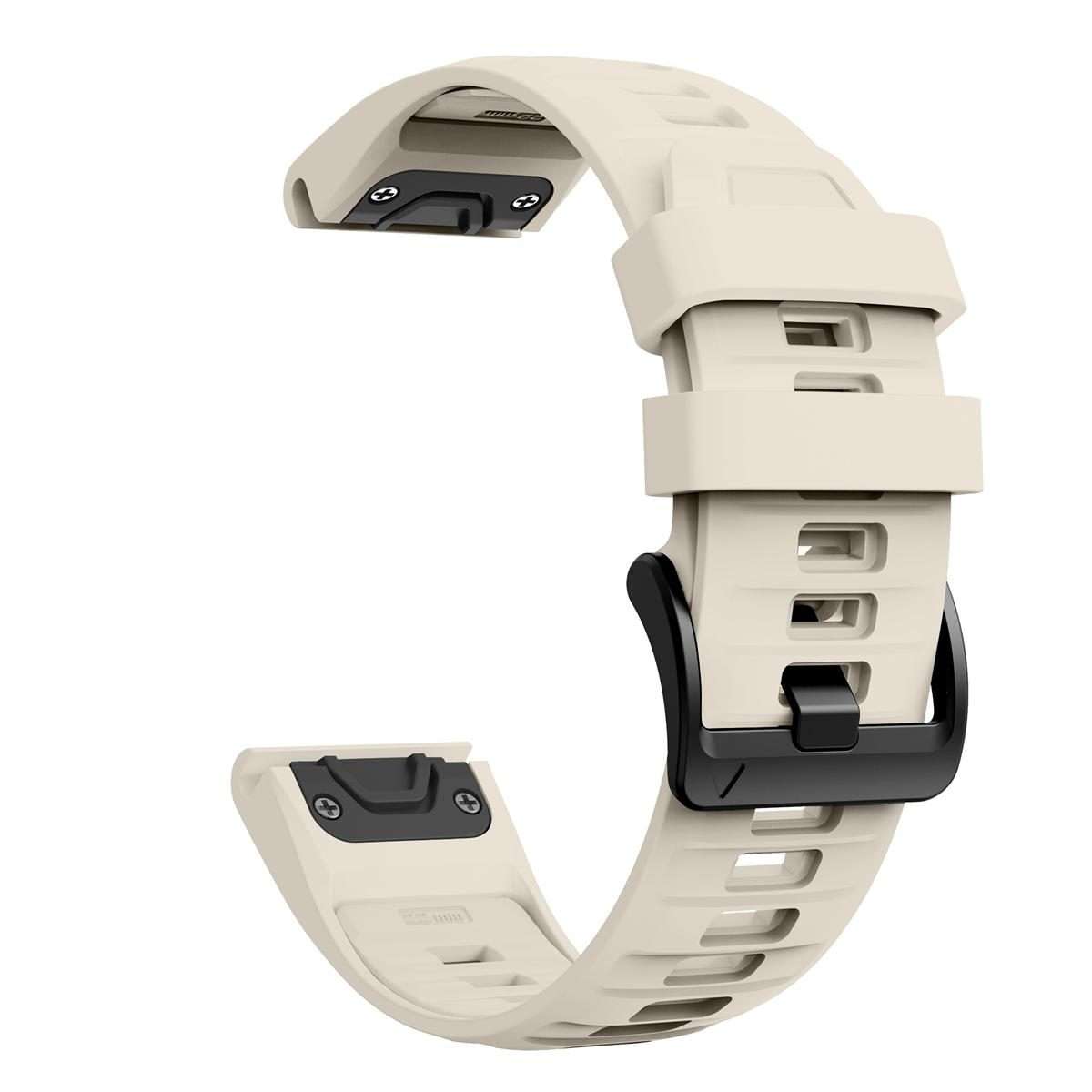 For Garmin 26mm Quick Release Solid Color Silicone Watch Band(Starlight Color)