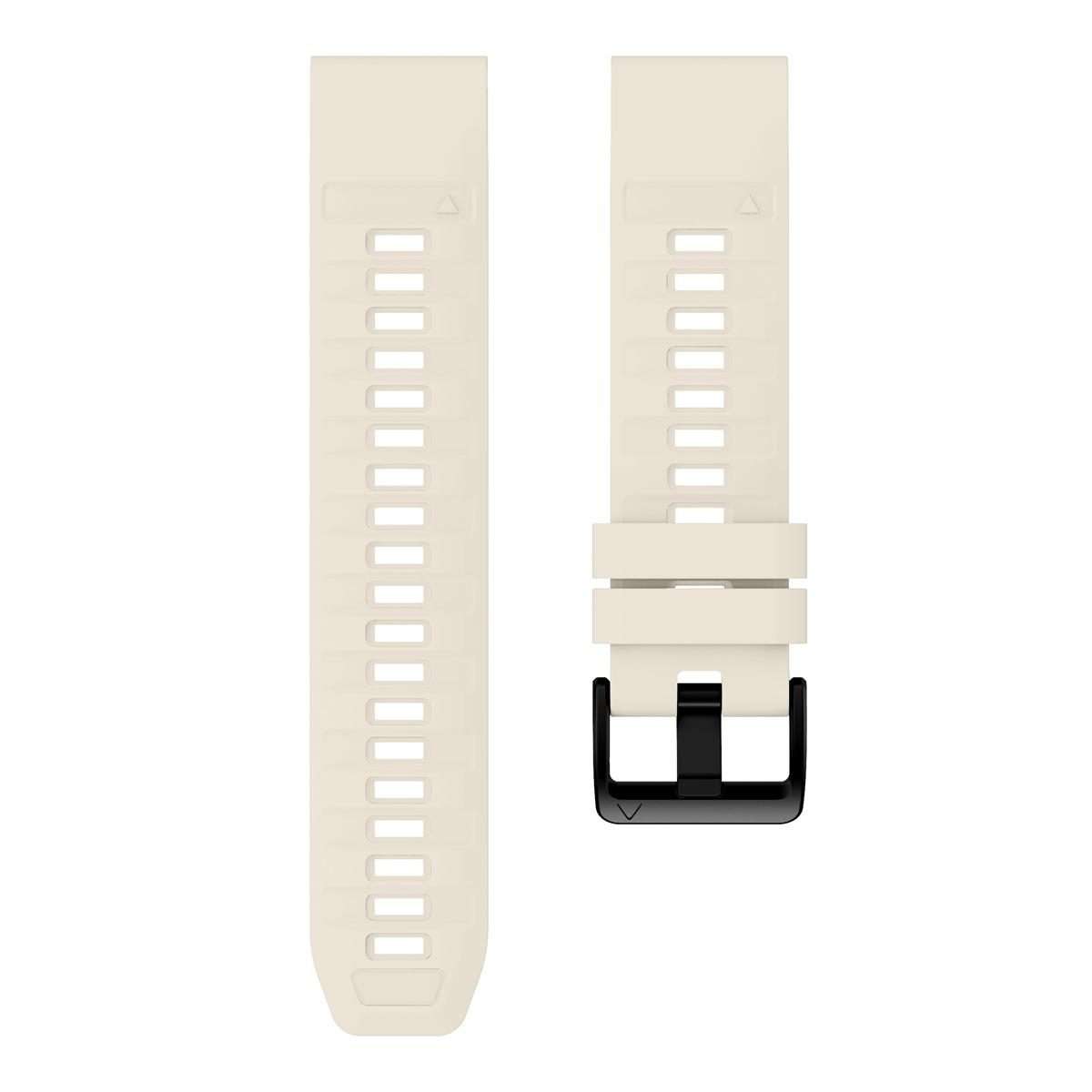 For Garmin 26mm Quick Release Solid Color Silicone Watch Band(Starlight Color)