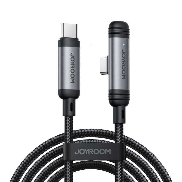 JOYROOM S-A56 EnjoyX Series 60W Type-C to Type-C 90 Degree Fast Charging Data Cable, L ... (Black)