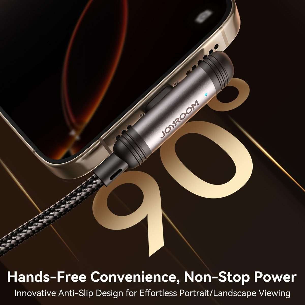 JOYROOM S-A56 EnjoyX Series 30W Type-C to 8 Pin 90 Degree Fast Charging Data Cable, Le ... (Black)